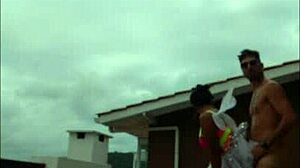 did you see us fucking on the balcony?