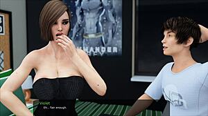 in milfy city, violet licked my ass then swallowed a huge cum load