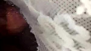 Seriously Wet Pussy of Curly Black Curvy Sexy Neighbor Housewife Gets Creampie