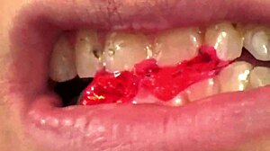 Fifi Foxx Performs Mouth Vore Close-Up with Gummy Bears
