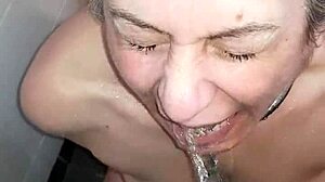 Female slave endures humiliating urine play!