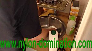 Nylon Domina Trains Her Housewife Slave!