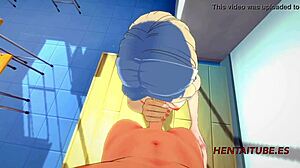 boku no hero hentai: takeyama yuu performs handjob and blowjob subtly