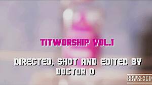 busty bbw wife oils up her huge tits for fun 😏