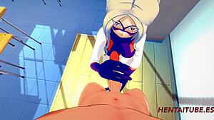 boku no hero hentai: takeyama yuu performs handjob and blowjob subtly