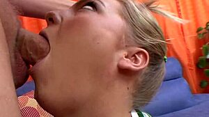 Cute 18+ cheerleader ally kay with perky tits gets her shaved cunt fucked 😍