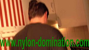 Nylon Domina Trains Her Housewife Slave!