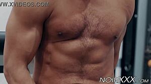 Muscular black gay dillon diaz solo jacks off his big black cock