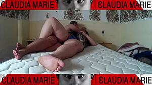 stuffing panties deep in her pussy