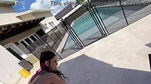 petite neighbor trinity st clair enjoys sex in bikini on sunny day