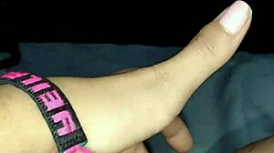 Asian MILF Masturbates Shaved Pussy to Orgasm Watching Porn