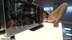 suctioned tits babe machine ass fucked