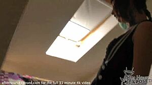 Cute Goth Spinner Andy Uses Huge Dildo