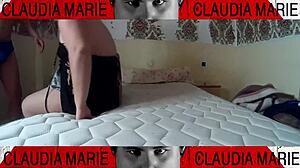 stuffing panties deep in her pussy