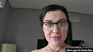 Brunette Sovereign Syre Deepthroats in Glasses