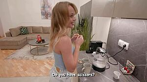 Couldn’t resist tasting his huge cock and swallowing cum