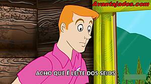 Brazilian gay pornstar in animated sex scene