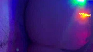 She's bouncing her big ass on a tied up cock