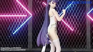 Raiden Mei shakes in chinese dress