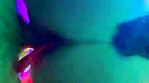 She's bouncing her big ass on a tied up cock