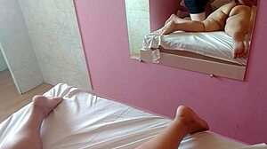 He gave her a massage, then entered her big pussy