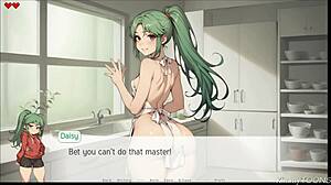 Big cock gets thigh job in the kitchen