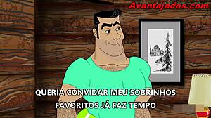 Brazilian gay pornstar in animated sex scene