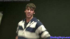 Twinks endure assfucking hazing and cum on each other in dorm