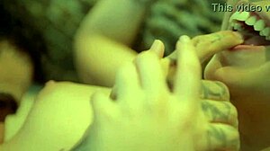 Lucky man with girlfriend and married friend at wedding