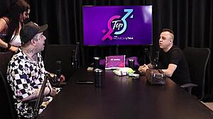 woman kisses him and angers another man who cums on car door