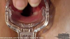 Teen Blonde Sarah's Gyno Exam with Speculum for Pussy Gaping Closeups