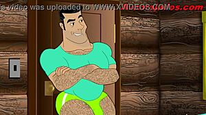 Brazilian gay pornstar in animated sex scene
