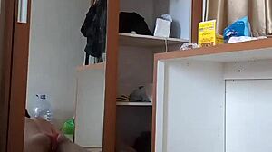 Sexy Gay in Red CD and Mask Plays Anal