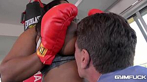 Gym whore Ms Yummy gets interracial fitness fuck