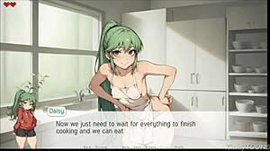 Big cock gets thigh job in the kitchen