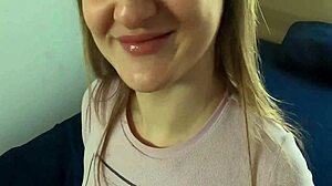 Gamer Girl Loses Bet and Sucks Roommate's Huge Cock