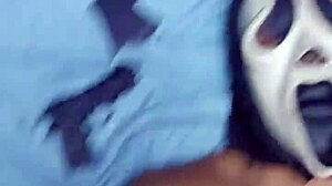 Happy Halloween! Twink gets fucked bareback by big monster cock in amateur gay scene