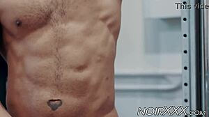 Muscular black gay dillon diaz solo jacks off his big black cock