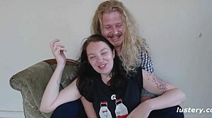 i'm bee riding mac's big cock in lustery submission on the sofa