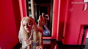 Why is Sasha Beart fingering and spitting on this big cock before anal?