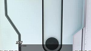 stranded in space, playing basketball against a femdom mistress with huge boobs and monster cock