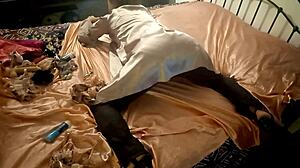 is white slut in satin panties getting doggy fucked