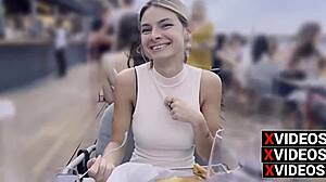 Teen Girl Rimmed In Taxi And Fucked Outdoors