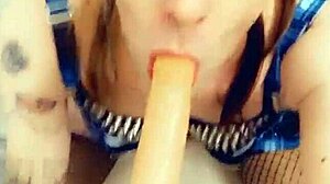 Gorgeous Tranny Teases by Sucking and Touching Her Clitty