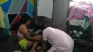 made my latina maid bend over and squeezed her huge butt