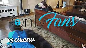 Naughty inked babe ciren verde gets her small tits worshipped intensely by a young girl