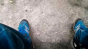 Gay Brazilian feels pleasure masturbating in the woods