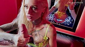 Why is Sasha Beart fingering and spitting on this big cock before anal?