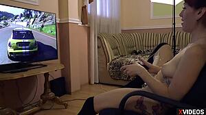 crazy driver on ps4 with girlfriend and friend