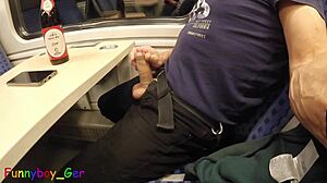 Third Cumshot Attempt on Moving Train Gets Interrupted